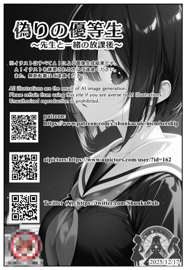 偽りの優等生 〜先生と一緒の放課後〜 モザイク版 ンチアーネのアトリエ あいラビ サンプル画像