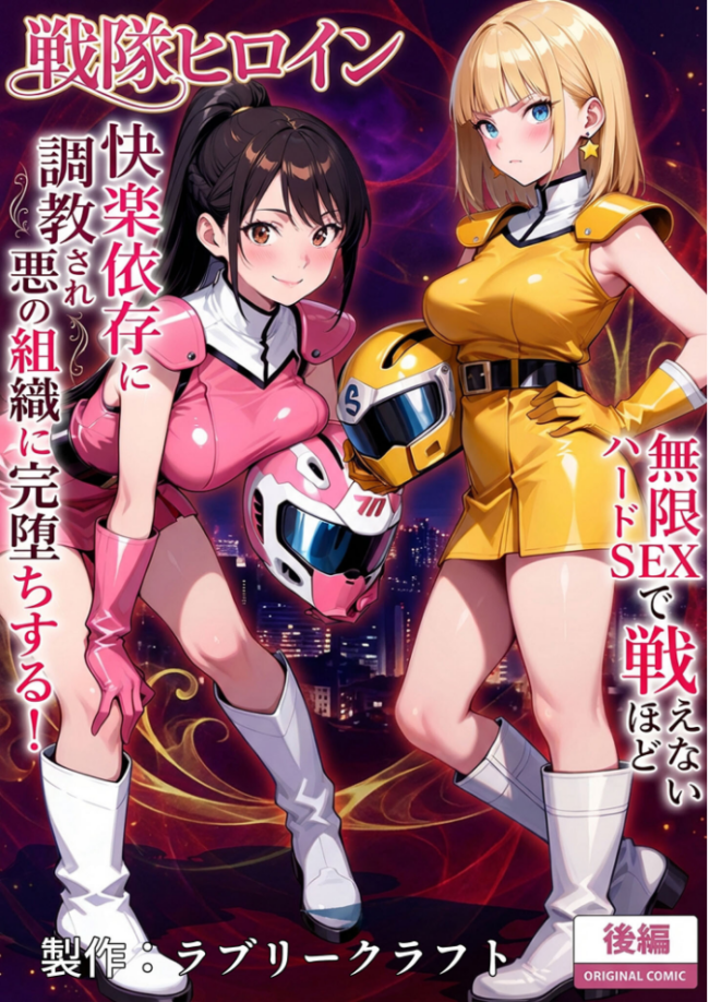 正義の戦隊ヒロイン！無限ハードSEXで戦えないほど快楽依存に●●され悪の組織に完堕ちする！ 後編 モザイク版  ラブリークラフト あいラビ サンプル画像