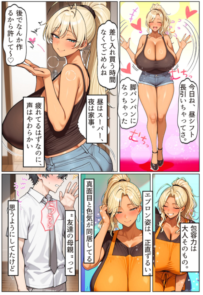 友達の爆乳ギャルママと本気の孕ませ交尾するまで〜ずっと好きだった幼馴染の母親に子種をたっぷり流し込み モザイク版 ちるイル あいラビ サンプル画像