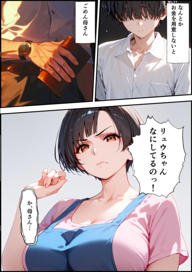 【全2作収録】女手ひとつでボクを育ててくれた自慢の母がボクを守るためにいじめっ子の女になる話 1＆2 モザイク版  バベル太郎 あいラビ サンプル画像