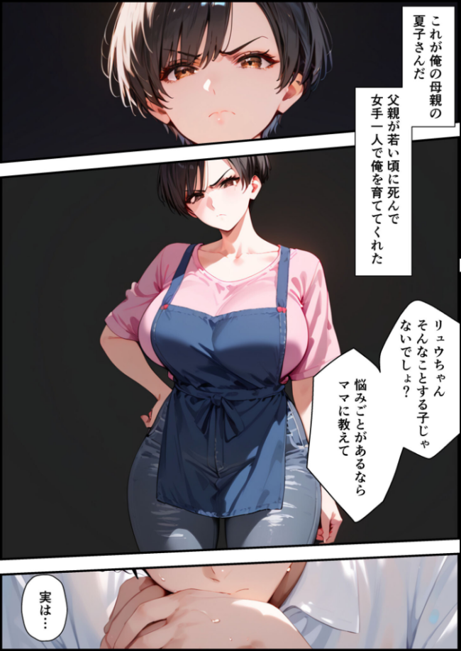 【全2作収録】女手ひとつでボクを育ててくれた自慢の母がボクを守るためにいじめっ子の女になる話 1＆2 モザイク版  バベル太郎 あいラビ サンプル画像