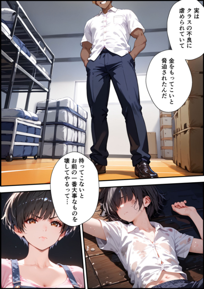 【全2作収録】女手ひとつでボクを育ててくれた自慢の母がボクを守るためにいじめっ子の女になる話 1＆2 モザイク版  バベル太郎 あいラビ サンプル画像