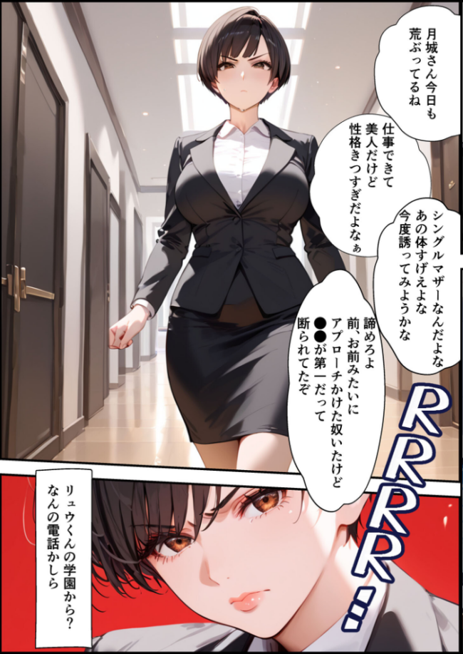 【全2作収録】女手ひとつでボクを育ててくれた自慢の母がボクを守るためにいじめっ子の女になる話 1＆2 モザイク版  バベル太郎 あいラビ サンプル画像