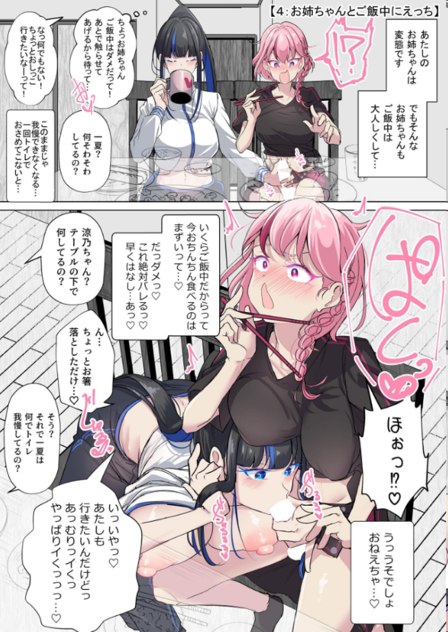 ふたなり妹は変態お姉ちゃんと今日も隠れてえっちする すずうみこなつ サンプル画像