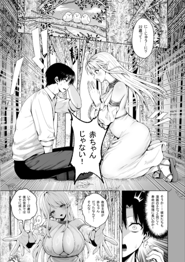 種馬(救世主)として召喚された異世界でエルフママに甘やかされながらヤリまくる ハウメニードリームズ出版 旅口工路 サンプル画像