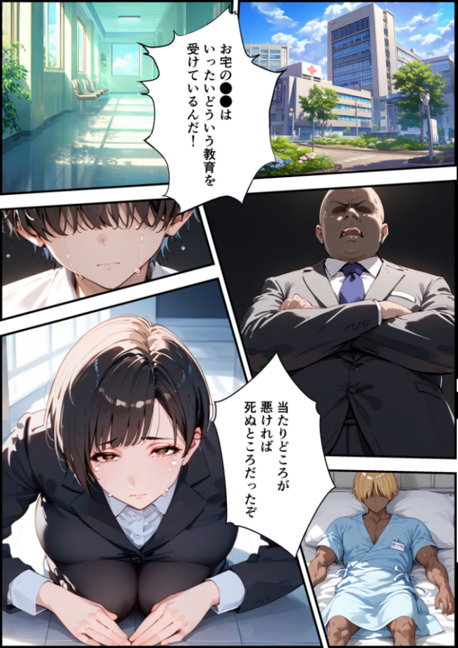 【全2作収録】女手ひとつでボクを育ててくれた自慢の母がボクを守るためにいじめっ子の女になる話 1＆2 モザイク版  バベル太郎 あいラビ サンプル画像