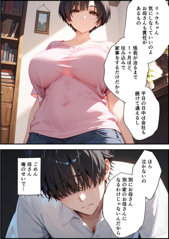 【全2作収録】女手ひとつでボクを育ててくれた自慢の母がボクを守るためにいじめっ子の女になる話 1＆2 モザイク版  バベル太郎 あいラビ サンプル画像