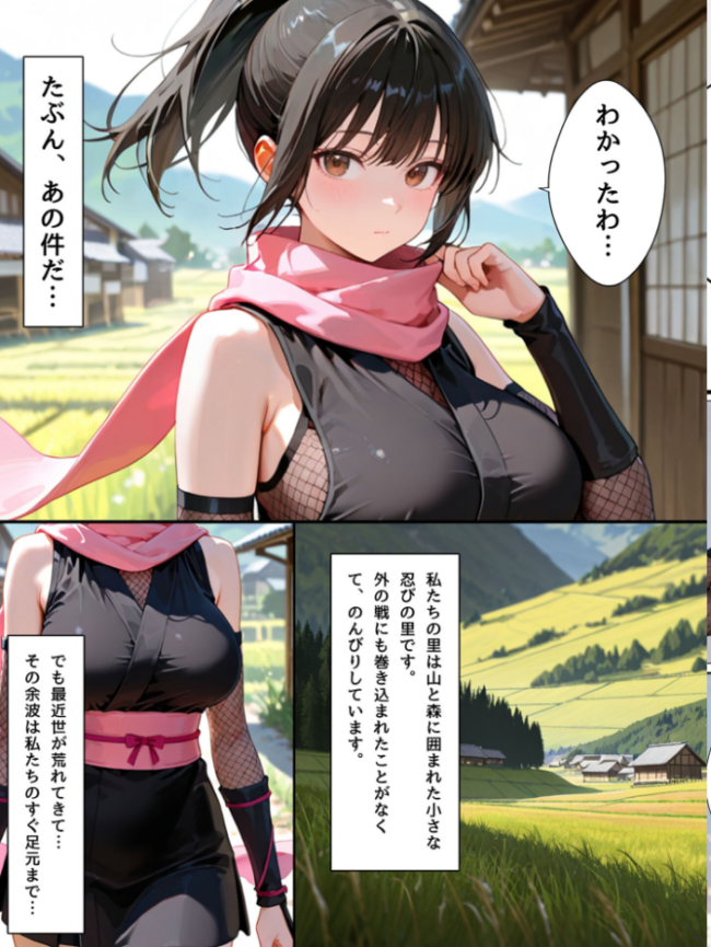 隙だらけな爆乳くの一潜入任務 モザイク版  bbの部屋 あいラビ サンプル画像