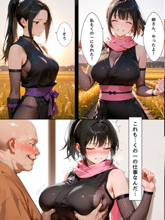 隙だらけな爆乳くの一潜入任務 モザイク版  bbの部屋 あいラビ サンプル画像