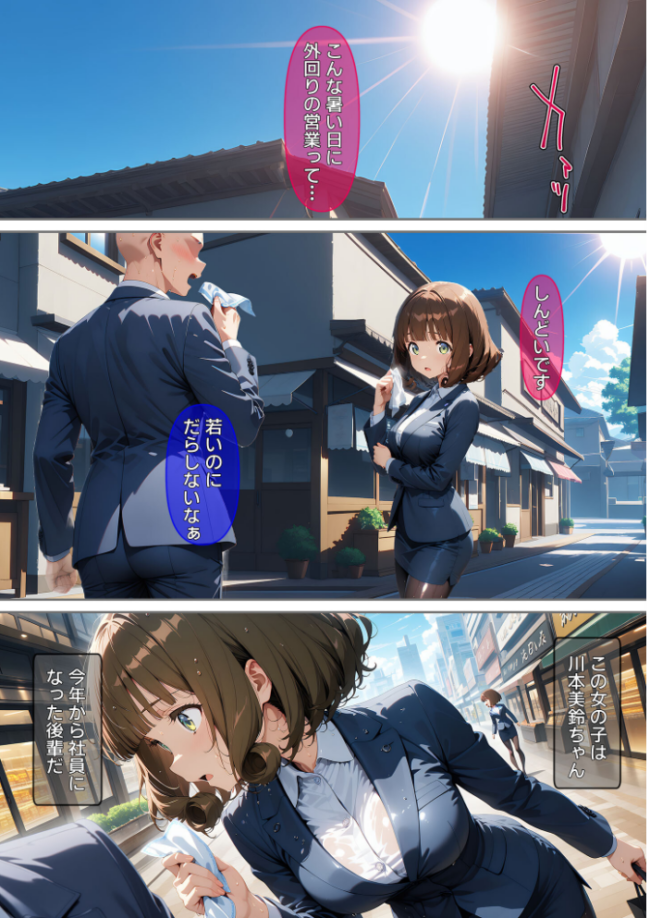 熱中症で倒れた後輩ちゃんを●●●する話 モザイク版  ばななメモリアル あいラビ サンプル画像