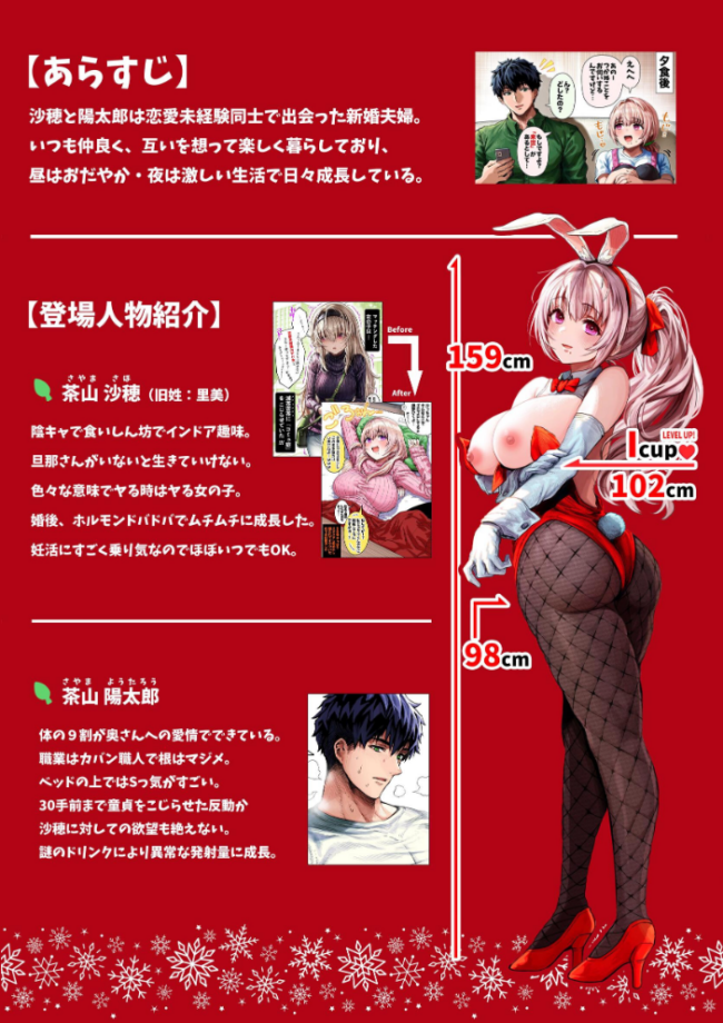 夫婦ノ夜【棒消し修正版】 メリクリ編 〜お茶目な奥さんと過ごす聖シコノ夜〜  ぎばちゃん サンプル画像