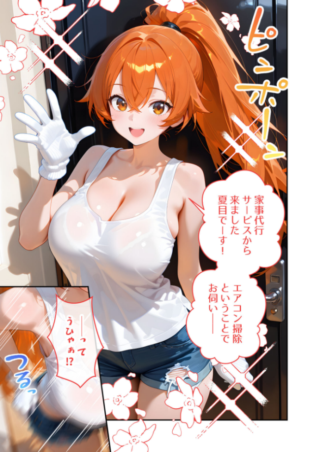 家性婦の夏目さんは竿の点検までしてくれる 〜爆乳・爆尻持ちのド変態ドジっ娘〜 モザイク版 我々ぺこり サンプル画像