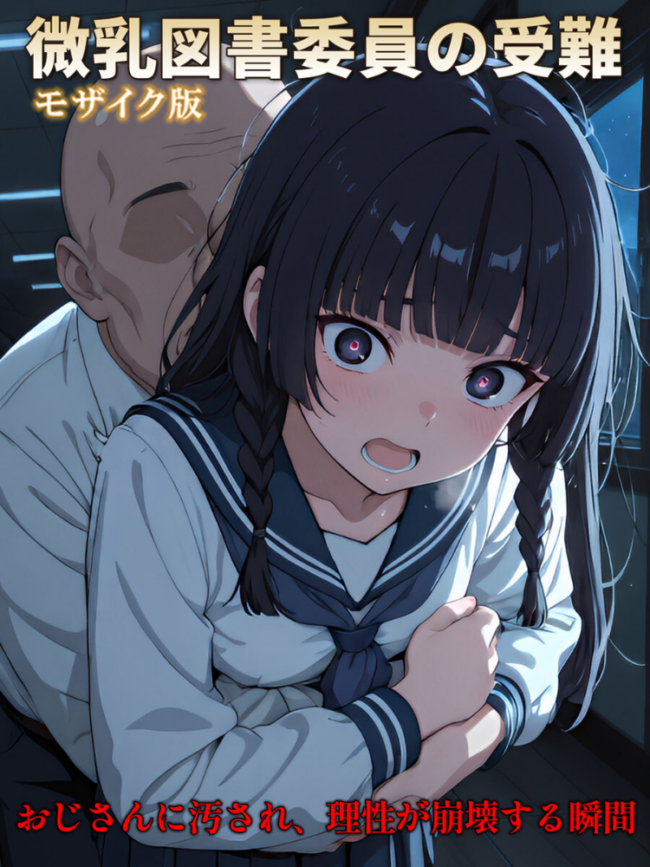 【CG】微乳図書委員の受難 おじさんに汚され、理性が崩壊する瞬間 モザイク版 万工房 あいラビ サンプル画像