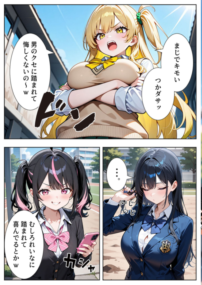 いじめられてた陰キャのボクが生意気チビギャルに中●し報復した話〜桃瀬愛羅 裏垢編〜 モザイク版 ぱにぱに あいラビ サンプル画像