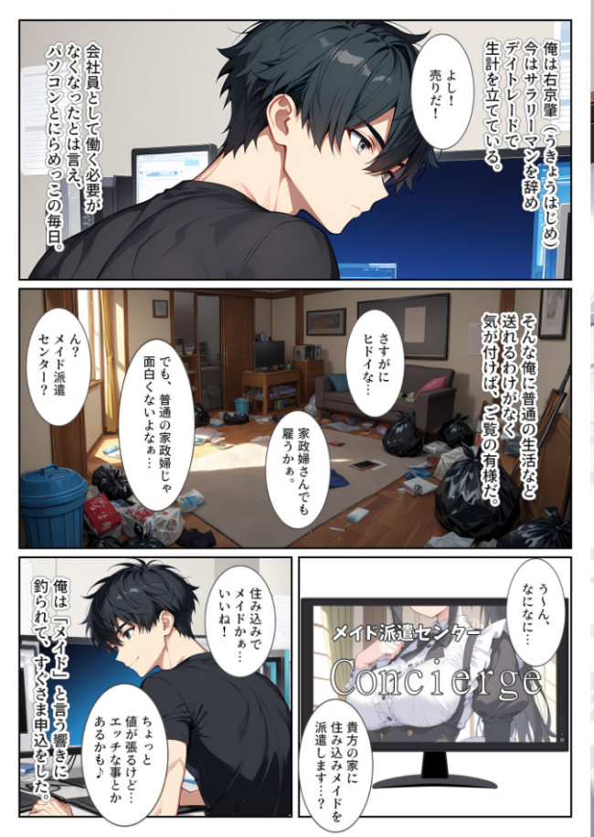 家事代行の爆乳メイドが濃厚なご奉仕エッチをしてくれた話 モザイク版 エロ漫画 サンプル画像