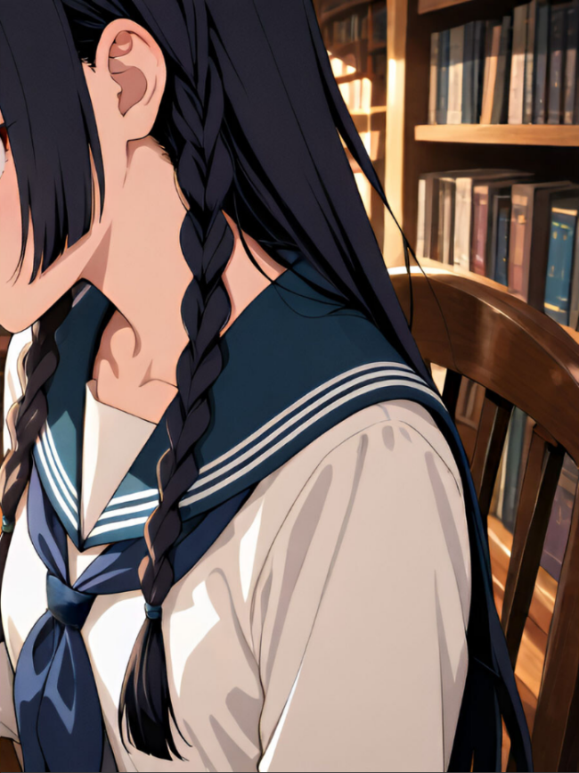 【CG】微乳図書委員の受難 おじさんに汚され、理性が崩壊する瞬間 モザイク版 万工房 あいラビ サンプル画像