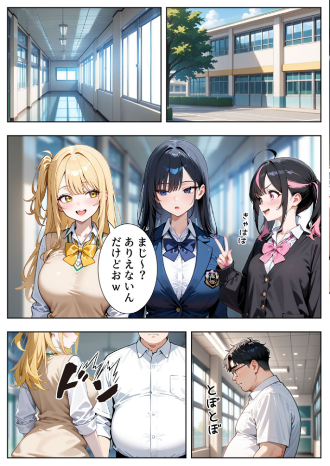 いじめられてた陰キャのボクが生意気チビギャルに中●し報復した話〜桃瀬愛羅 裏垢編〜 モザイク版 ぱにぱに あいラビ サンプル画像