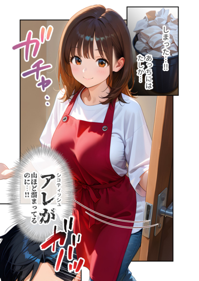 家性婦の御手洗さんは竿のお片付けまでしてくれる 〜爆乳・爆尻持ちのド変態シゴデキ美女〜 モザイク版　エロ漫画 サンプル画像