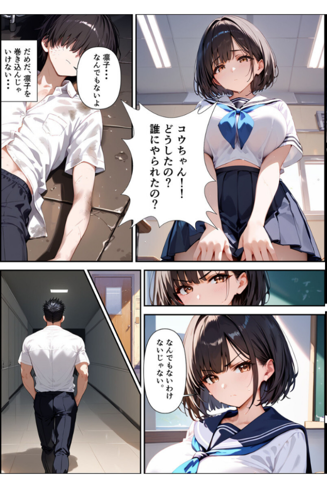 【全2作収録】ボクを守るために不良の性●●になっても絶対に堕ちないカノジョ モザイク版 バベル太郎 あいラビ サンプル画像