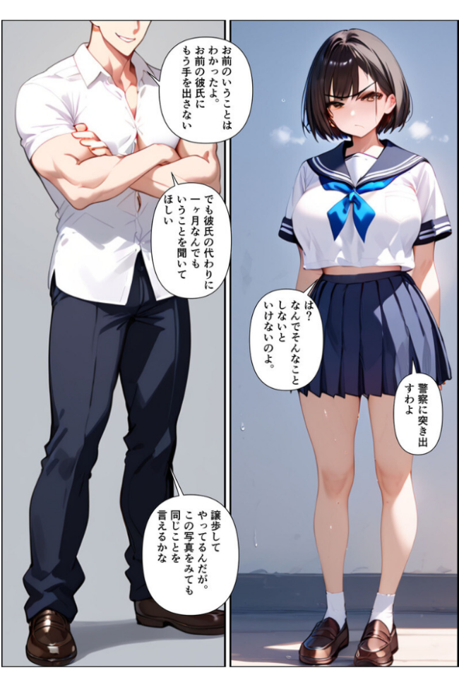 【全2作収録】ボクを守るために不良の性●●になっても絶対に堕ちないカノジョ モザイク版 バベル太郎 あいラビ サンプル画像