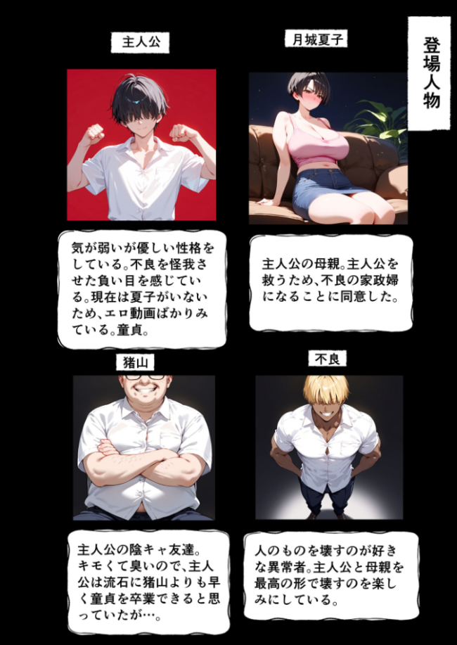 女手ひとつでボクを育ててくれた自慢の母がボクを守るためにいじめっ子の女になる話2 モザイク版 バベル太郎 あいラビ サンプル画像