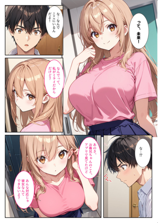 マッチングアプリで来た爆乳義妹に誘惑されて孕ませました! モザイク版 エロ漫画 サンプル画像